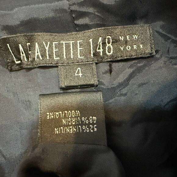 Lafayette 148 New York 4 linen wool blend blazer jacket C 3047 - Picture 2 of 12